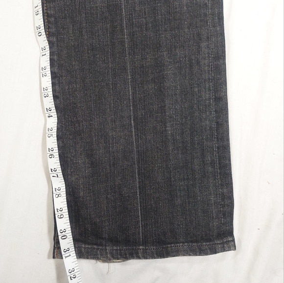7 For All Mankind Bootcut Dark Wash Mid Rise Blue Jeans, 33 - Picture 8 of 11